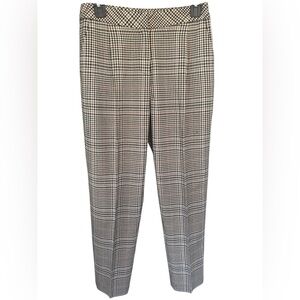 1. State Women's Beige Plaid Zip-Fly High-Rise Ankle Casual Work Pants Size 2